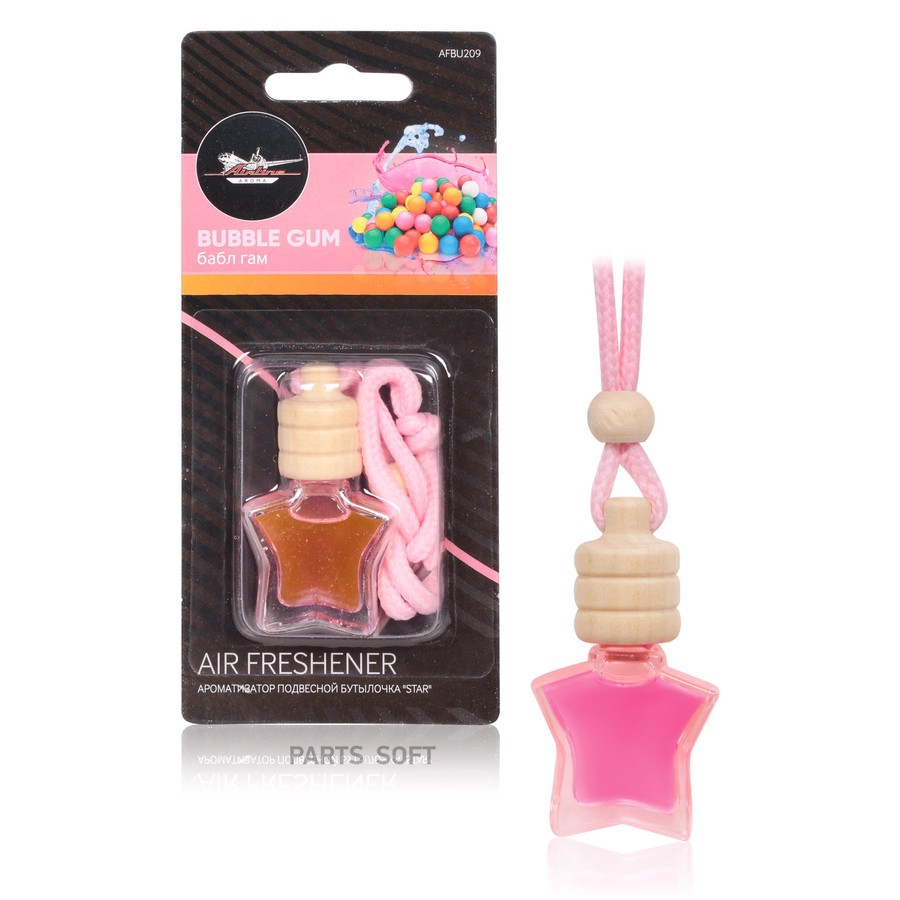 Ароматизатор подвесной (Бабл гам) "AIRLINE" Star (бутылочка) - AIRLINE None None